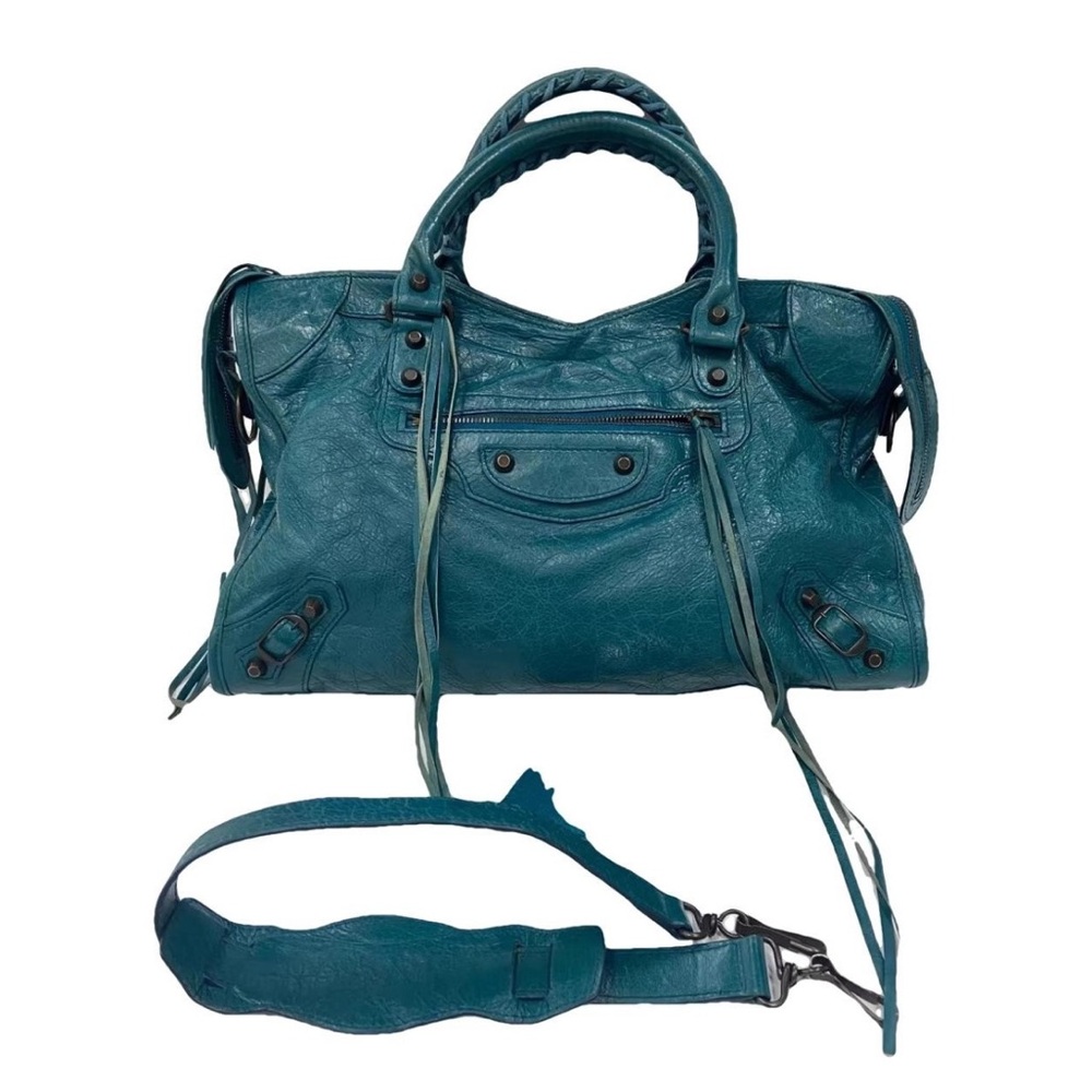 Balenciaga City Bag - Teal/Turquoise Leather